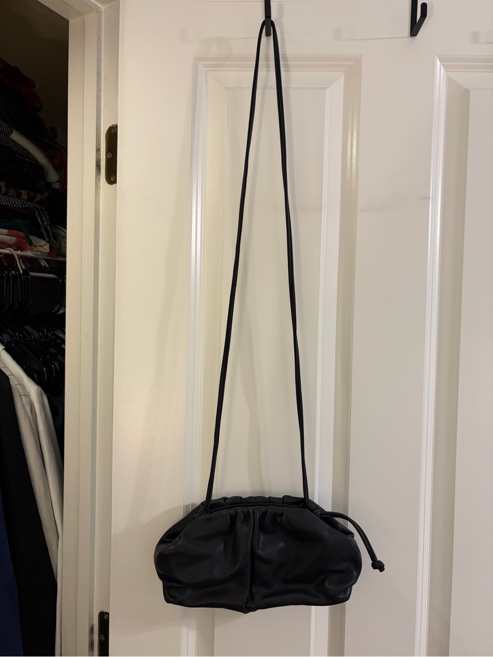 Banana Republic Factory Black Drawstring Crossbody Bag